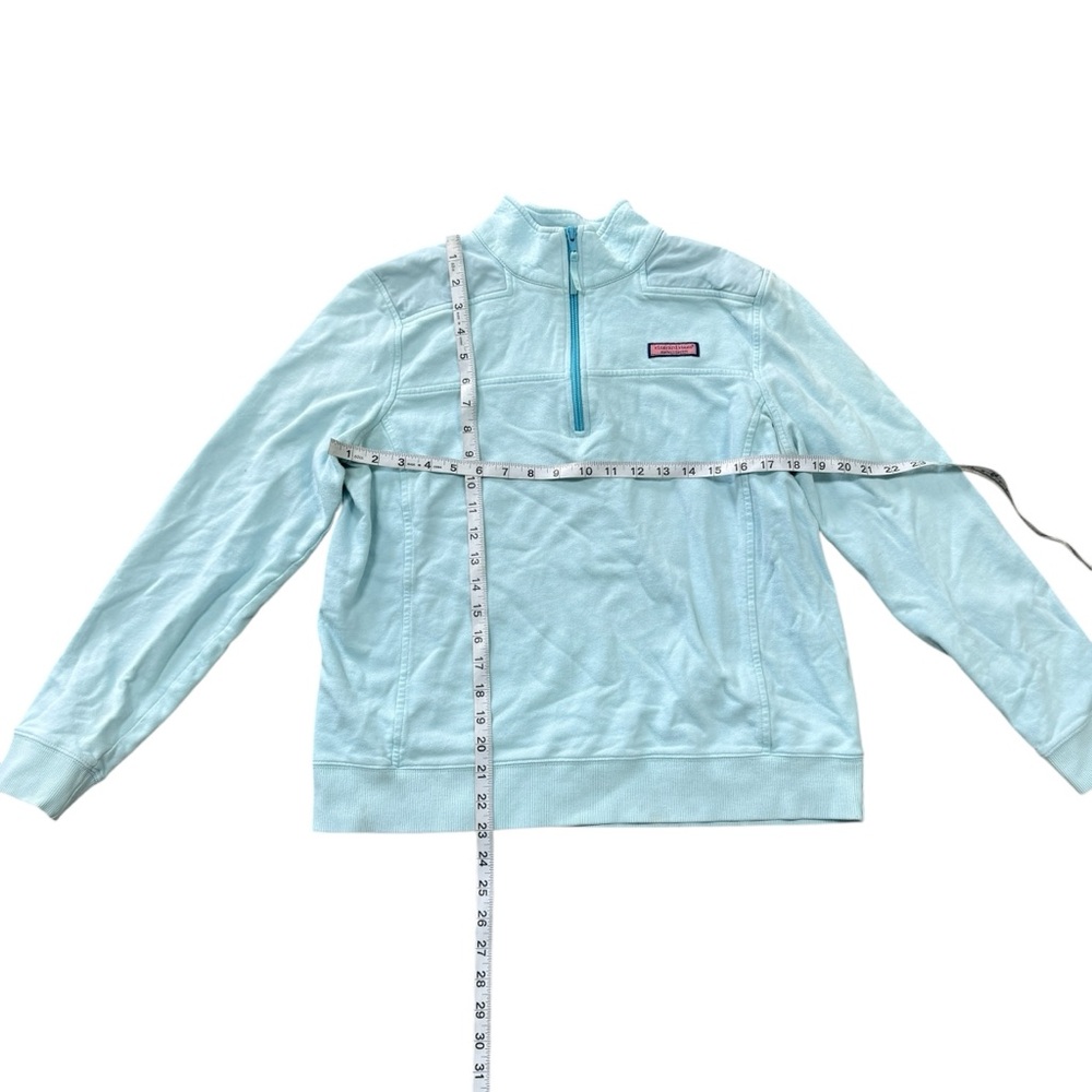 Vineyard Vines Light Blue 3/4 Zip Pullover Sweatshirt Size Large Kid’s - Picture 5 of 5